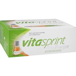 Grüne Verpackung von Vitamindrinks mit der Aufschrift "vitasprint Pro Energie".